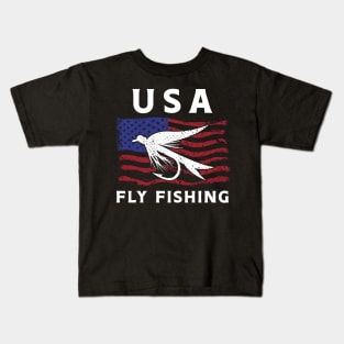 USA Fly Fishing Kids T-Shirt